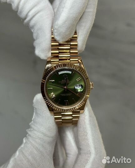 Часы rolex day date 40mm rosegold olive