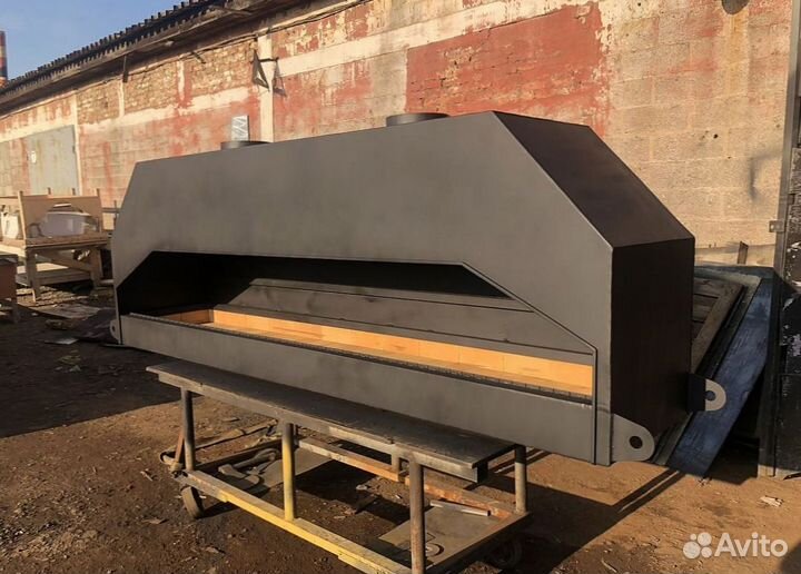 Мангал для кафе, мангал с дымоходом