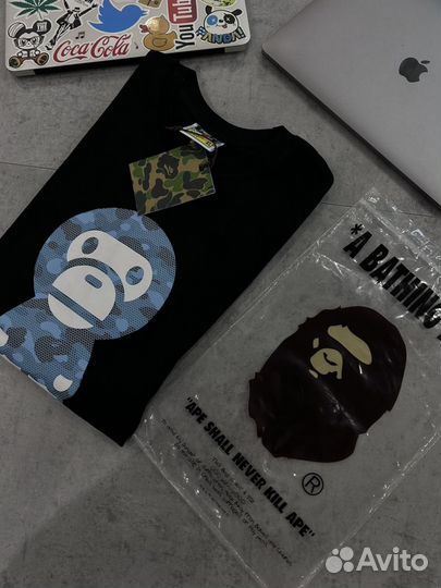 Футболка Bape baby milo black XL Оригинал