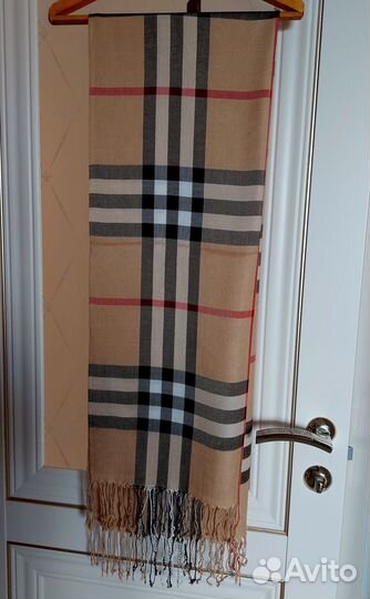 Шарф палантин в клетку, новый