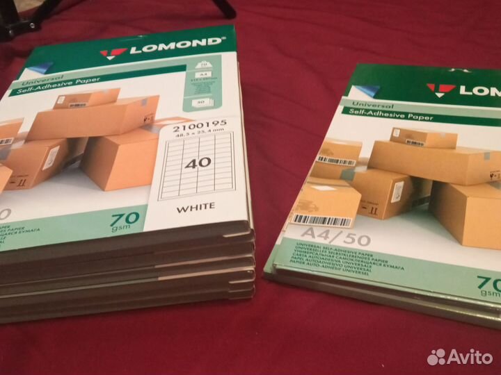 Бумага Lomond самоклеющаяся, 40 и 24 деления