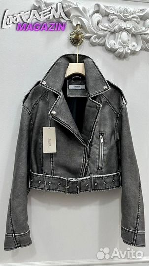 Косуха женская кожаная оверсайз