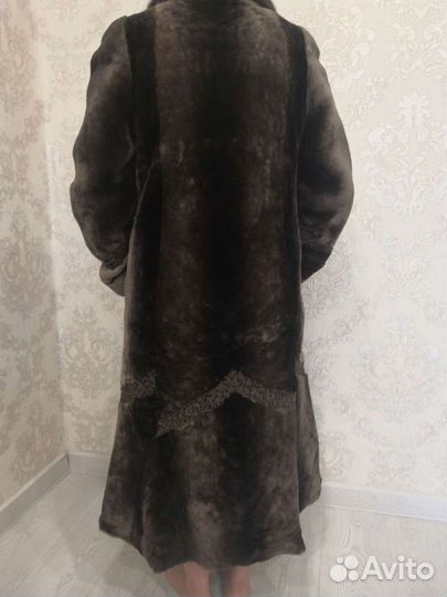 Шуба мутоновая с норкой