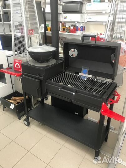 Гриль мангал барбекю BBQ с решеткой Grillver