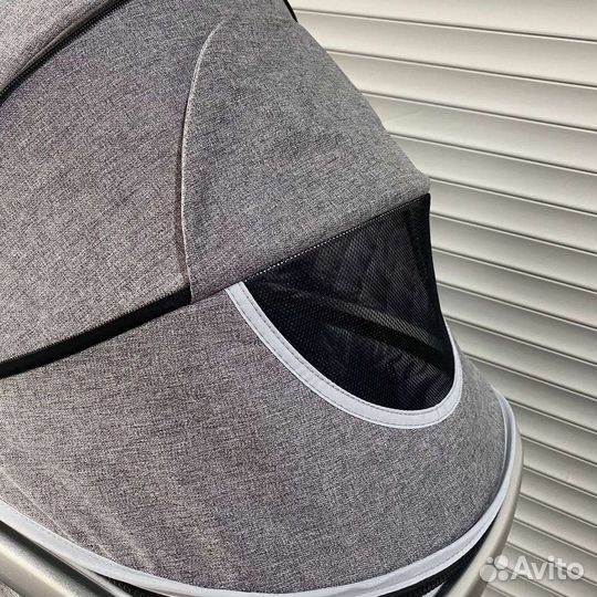 Коляска 2в1 трансформер (серебро )