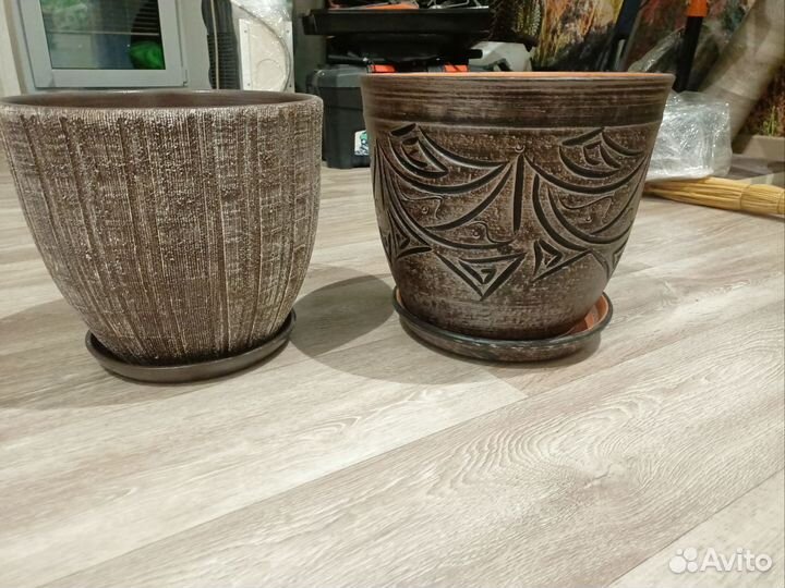Керамические горшки для цветов бу