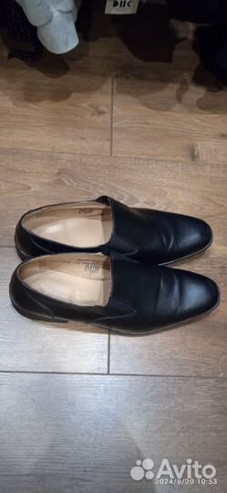 Туфли мужские 45 размер черные кожаные