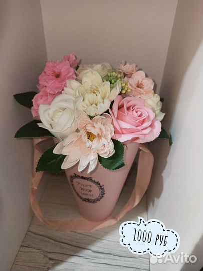 Букет из мыльных цветов