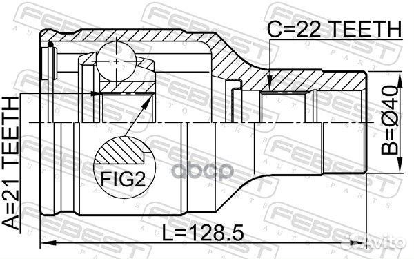 ШРУС внутренний правый 21x40x22 (suzuki baleno