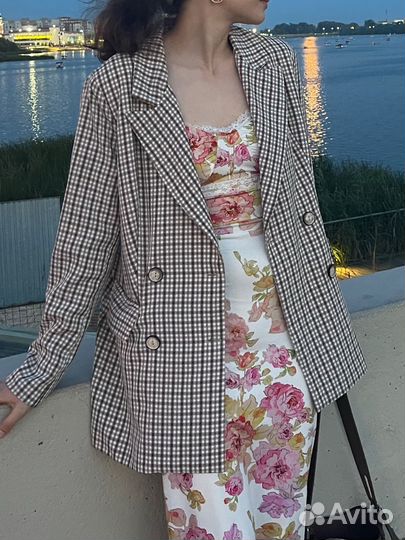Пиджак женский в клетку