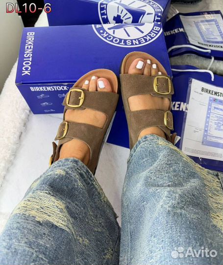 Сандалии birkenstock натуральная замша