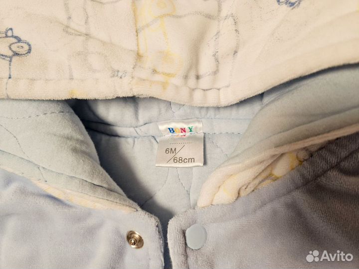 Комбинезон велюровый для новорожденного 68 р бу
