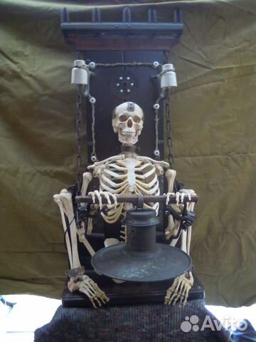Скелет светильник фонарь байкерский стимпанк
