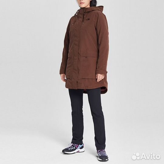 THE north face Windbreaker Jackets Women's Cameo Brown (L)(86)