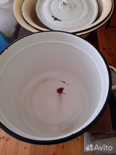 Эмалированные кастрюли и тазики