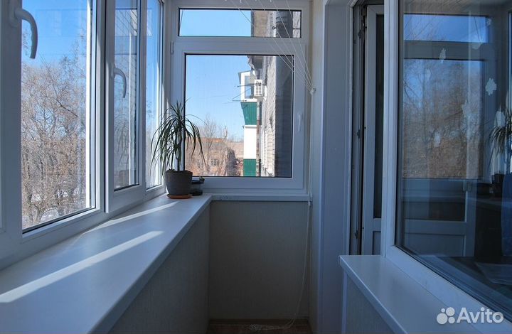 Остекление балкона 2900 на 1420 пластиковое