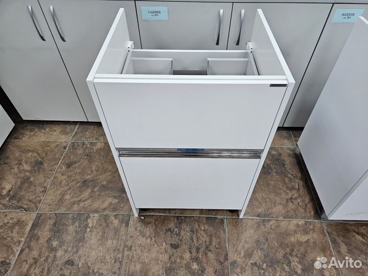 Тумба напольная 40 см под столешницу лондри белая