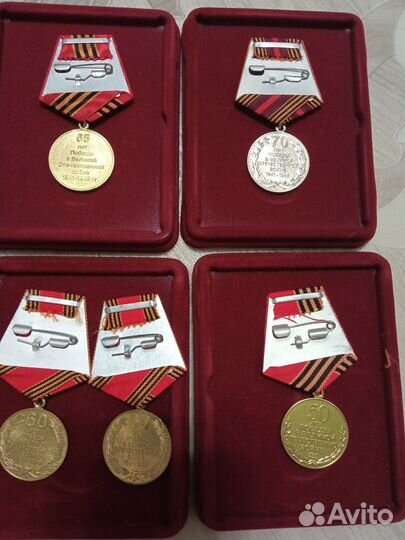 Медали 50, 60, 65, 70 лет Победы в ВОВ