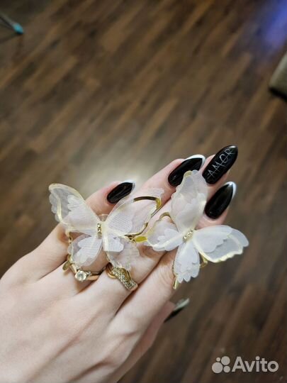 Серьги бабочки