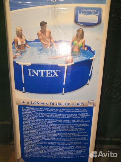 Каркасный бассейн intex бу