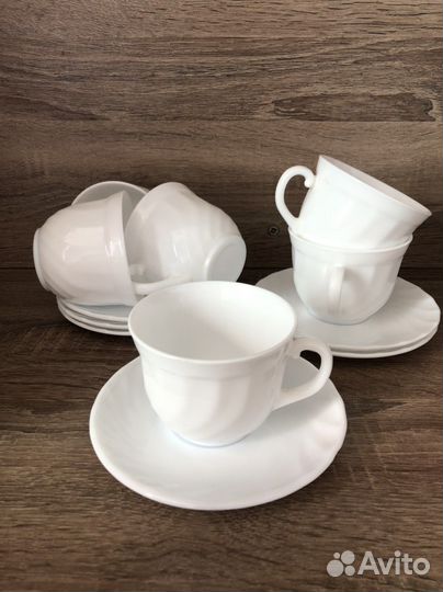 Чашка с блюдцем набор 6 пар