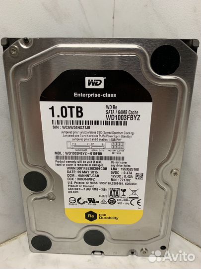 Hdd 1tb WD Gold, Re