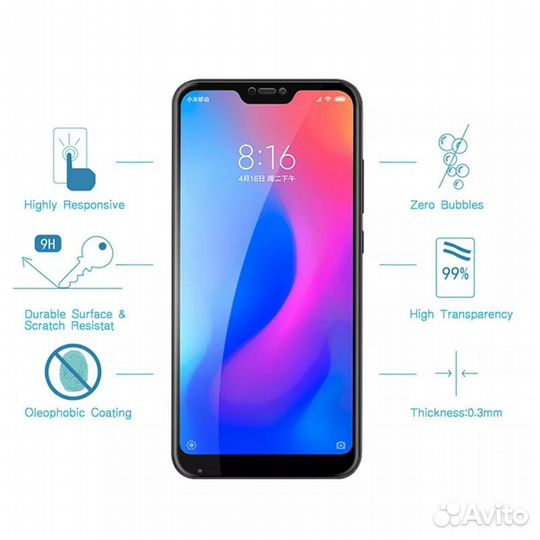 Защитное стекло Xiaomi Mi A2 Lite. Абсолютно новое