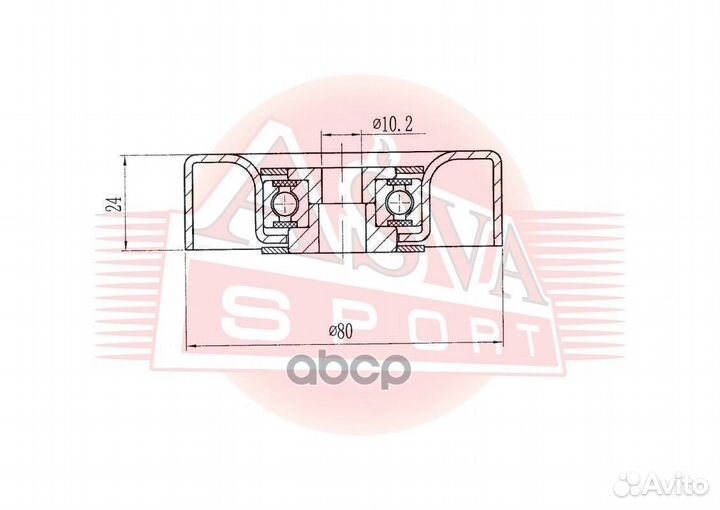 Ролик mitsubishi colt 04- mtbp001 asva