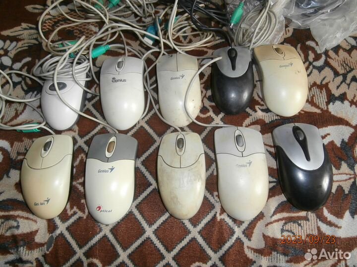 Мышки шариковые оптические PS/2 USB беспроводные