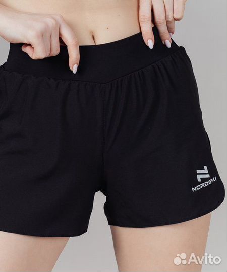 Шорты nordski Pro 2IN1 Black ж