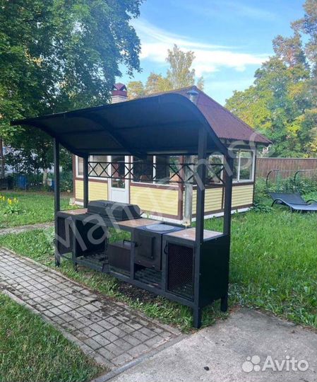 Мангал с крышей