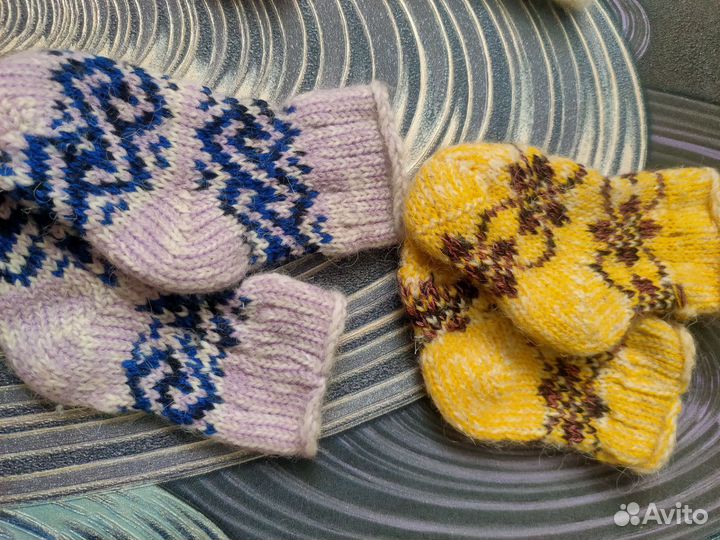 Носочки шерстяные для новорожденного 3-9 мес