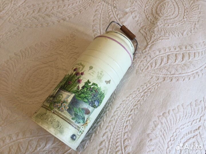 Бидон декоративный с травами