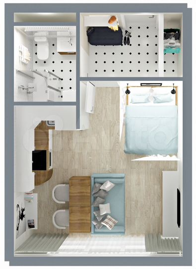 Своб. планировка, 28,9 м², 15/15 эт.