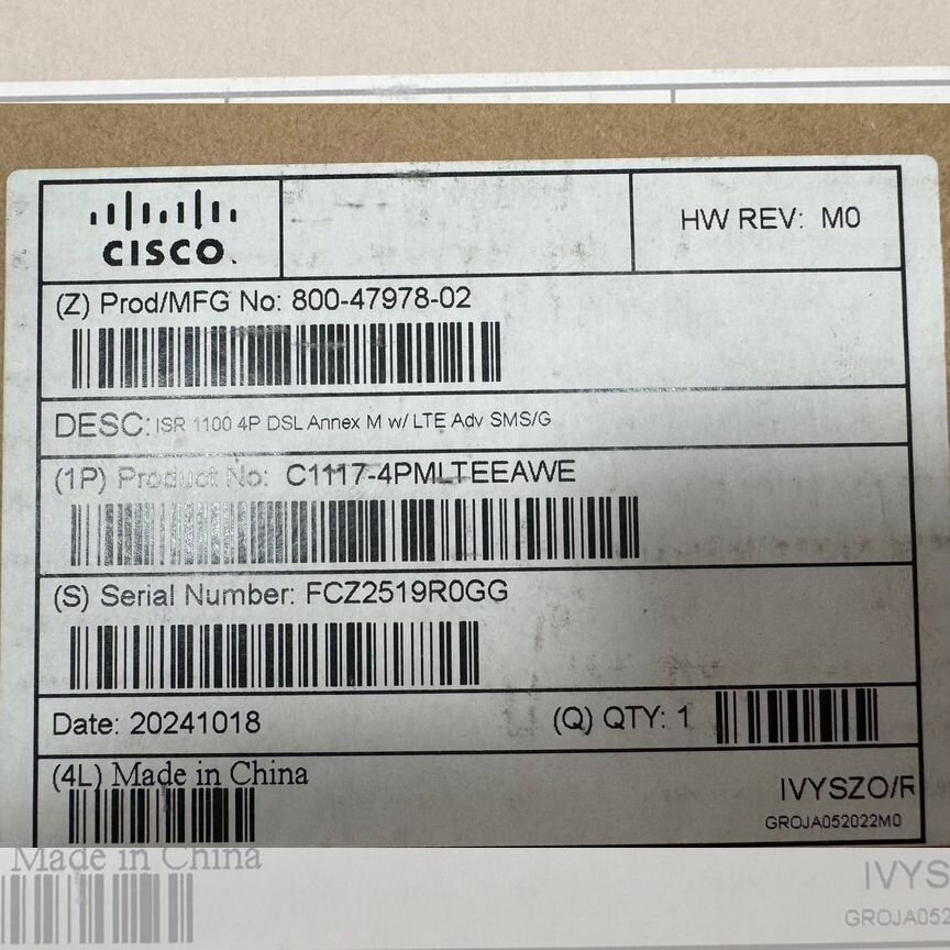 [C1117-4PMLTEEAWE] Cisco Ref C1117-4pmlteeawe