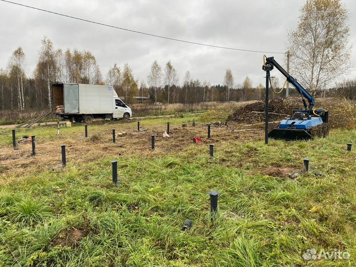 Винтовые сваи под ключ, свайно-винтовой фундамент