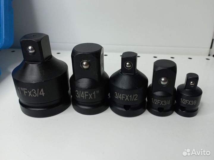 Набор переходников для пневмогайковерта 11pcs