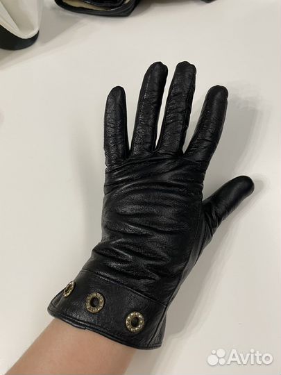 Перчатки кожаные женские р.S