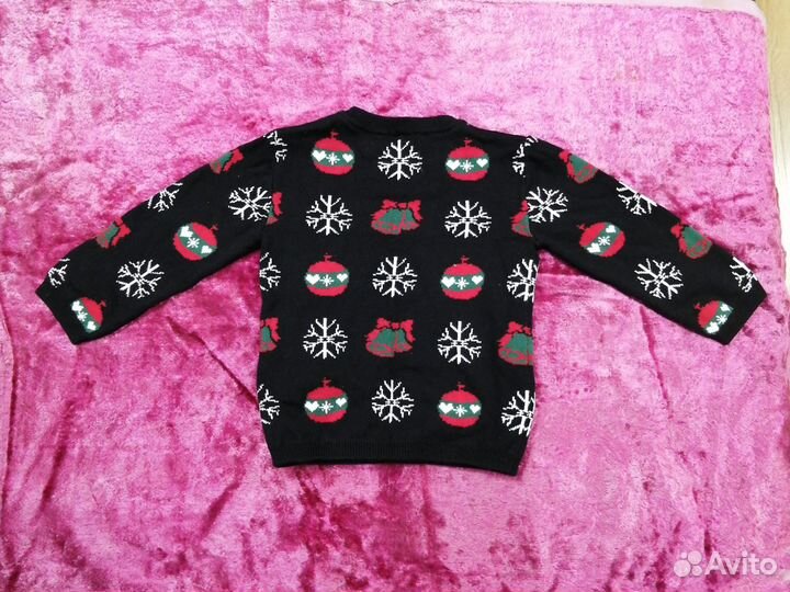 Свитер новогодний 12 мес, Kiabi, 100% хлопок