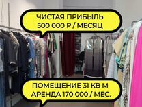 Магазин одежды. Чистая прибыль 500 000 р/мес