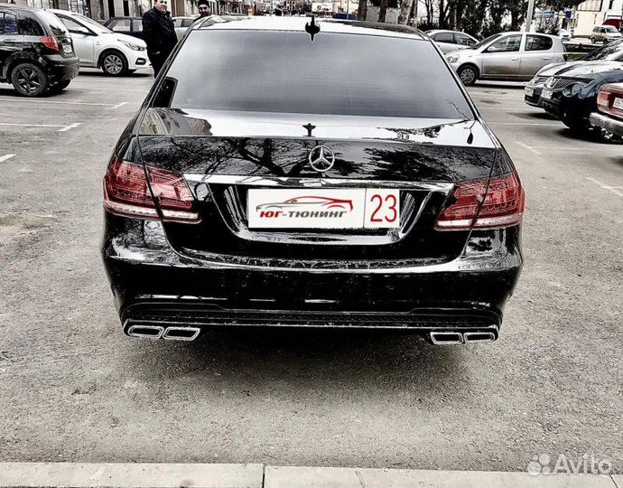 Диффузор black насадки хром Mercedes 212 Е63 AMG