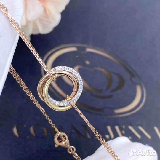 Браслет Cartier Trinity, золото 585 пробы 0,14ct