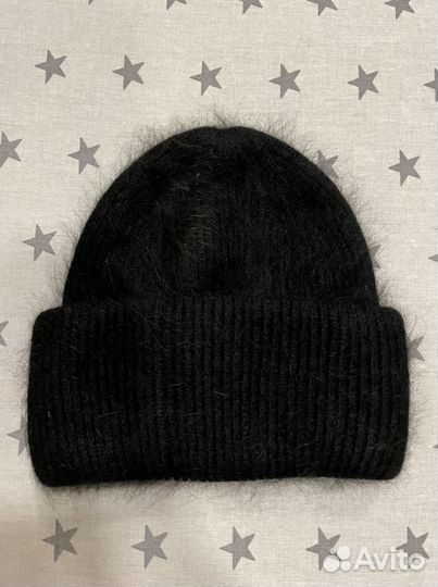 Новая Шапка-бини с мехом кролика