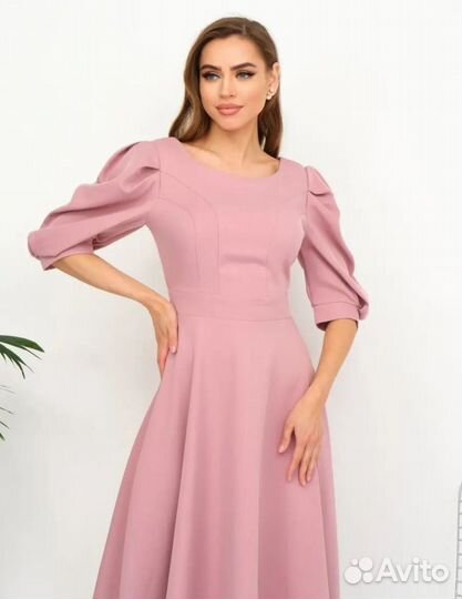 Платье женское вечернее M 44-46 розовое