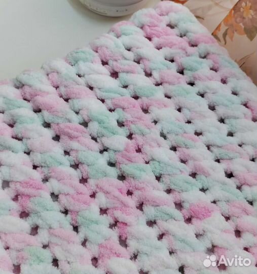 Плед детский вязаный ручная работа