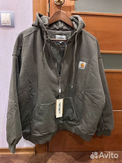 Carhartt тёплое зип худи