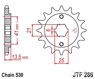 Звезда ведущая для мотоцикла JTF286.15
