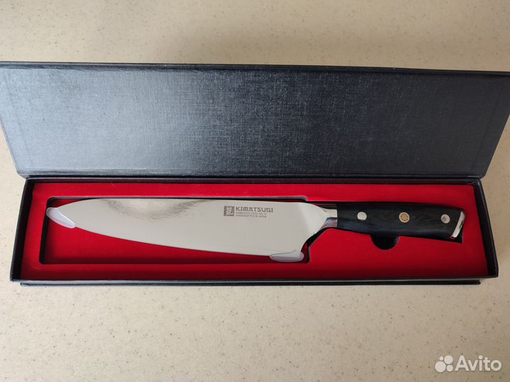 Нож кухонный. V10 дамасская сталь