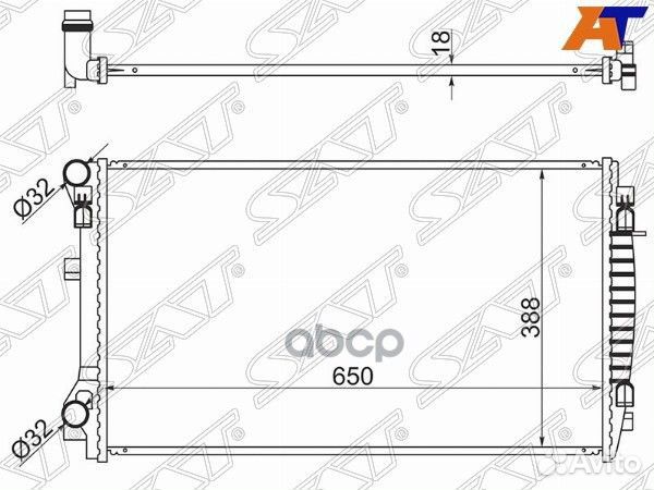 Радиатор Audi A3 12-19 / Skoda Kodiaq 16-22