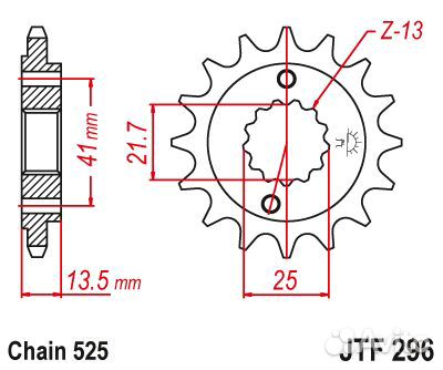 Звезда ведущая JTF296 15RB